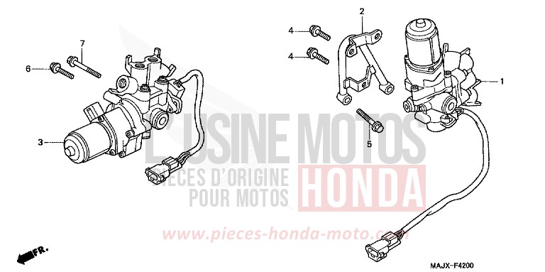ABS MODULATOR for Pan-European ABS CANDY GRACEFUL RED-U (R151) from 2000